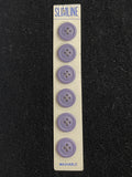 Buttons Plastic Set of 5 or 6 Vintage - Matte Very Dark Navy Blue or Purple