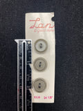 Button Plastic Set of 3 Vintage - Pearlescent Gray