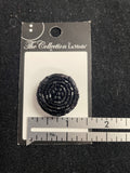 Buttons Beaded Vintage - Glass Beads in Black or Brown and Metallic Gold