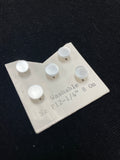 Button Plastic Set of 5 Vintage - Pearlescent White