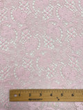 3 1/4 YD Polyester Blend Lace - Pink Flowers