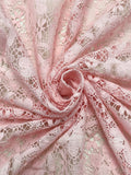 3 1/4 YD Polyester Blend Lace - Pink Flowers