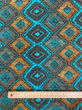1990 Cotton Vintage - Turquoise and Tan