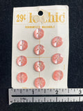 Buttons Plastic Set of 10 Vintage - Pearlescent Pink