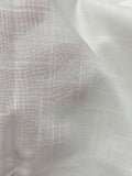 1 YD Poly/Cotton - White with "Linen" Weave
