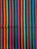 2 YD Cotton/Poly Printed Stripe Knit - Black, Red, Orange, Teal, Green and Blue