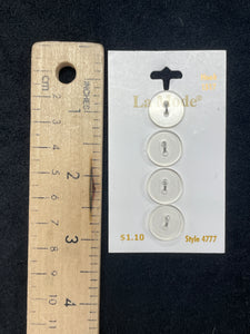 Buttons Plastic Set of 4 or 5 - Clear