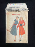 1970's Butterick 6730Sewing Pattern - Adult Dresses FACTORY FOLDED