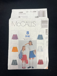 1997 McCall's 8857 Sewing Pattern - Child's Skirts FACTORY FOLDED