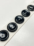 SALE Button Set of 5 Plastic - Black