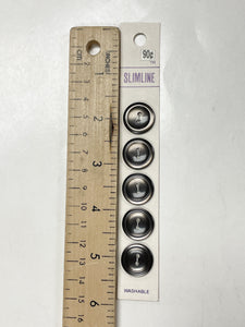 Button Set of 5 Plastic - Pearlized Dark Brown
