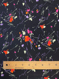 3 YD Nylon Vintage - Squiggles and Splotches in Purple, Orange, and Off White