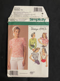1940's Simplicity 1692 Reproduction Sewing Pattern - Adult Blouses FACTORY FOLDED