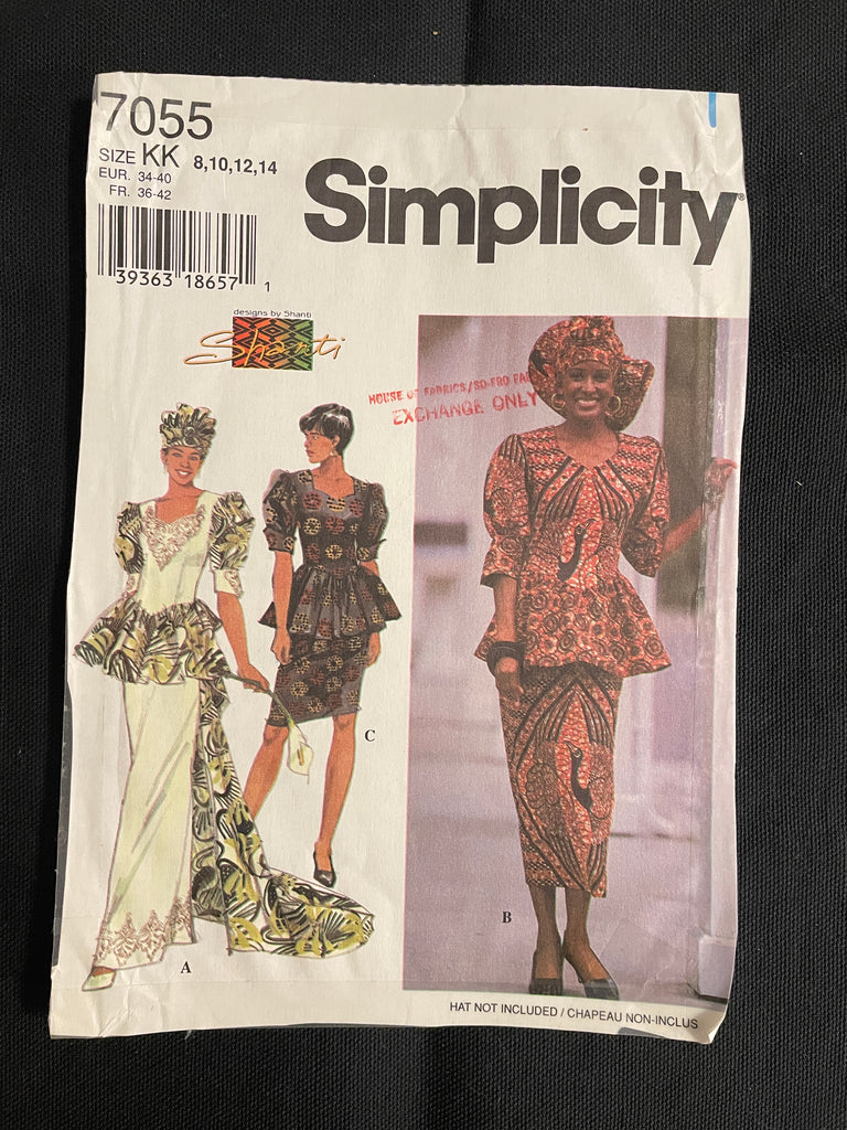Simplicity 7055 1997 Simplicity 7055 Sewing Pattern - Adult Adult Two-Piece Dresses FA ...