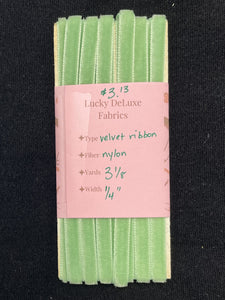 Nylon Velvet Ribbon - Light Green
