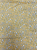 3 5/8 YD Cotton Vintage - Small Tulip-Styled Flowers on Yellow