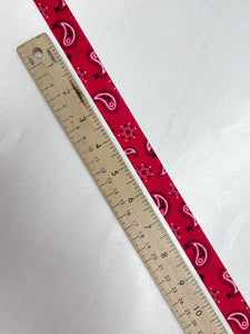 5 YD Polyester Printed Grosgrain Ribbon - Red Bandana
