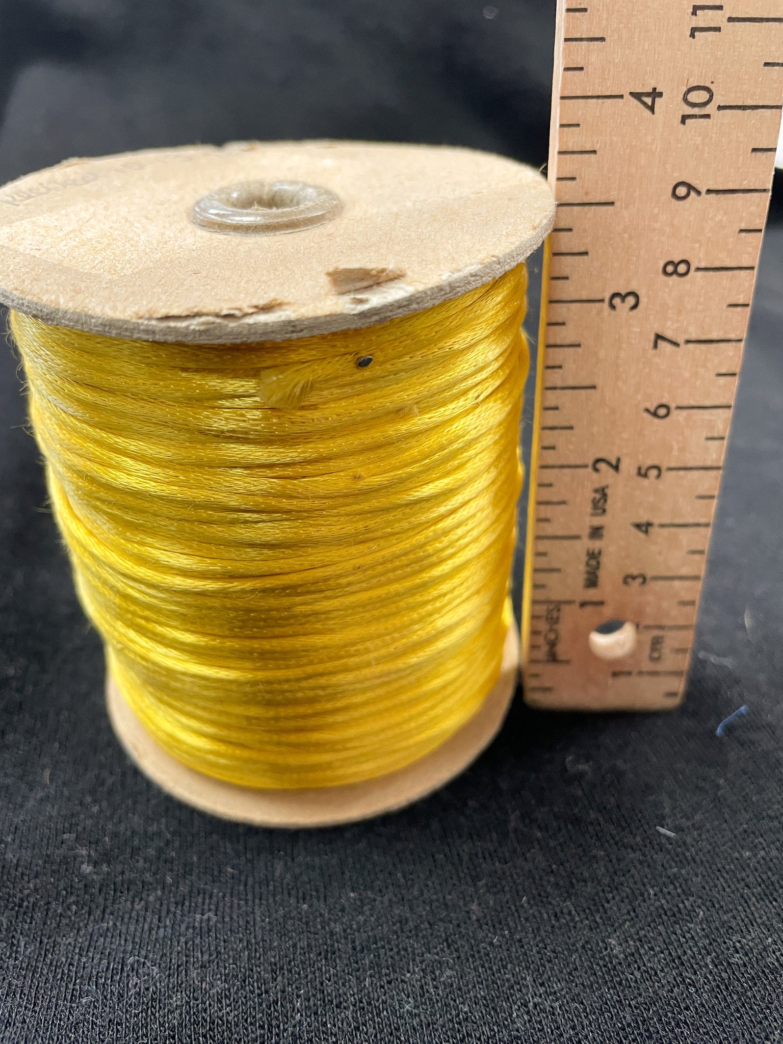 Rayon over Cotton Round Satin Cord - Golden Yellow
