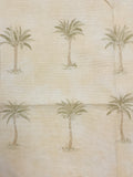 1 YD Cotton Duck - Palms Trees on Mottled Beige