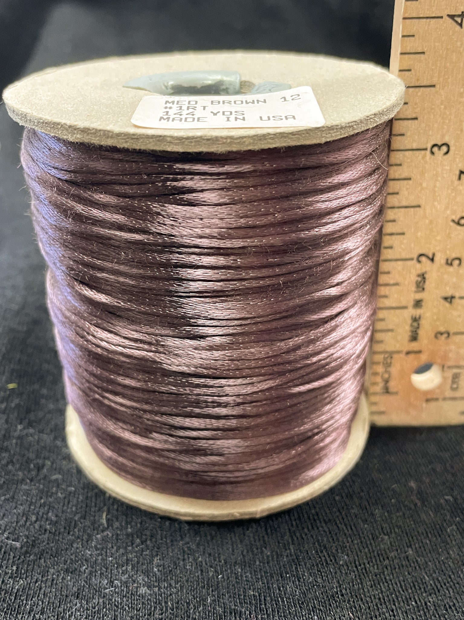 Rayon over Cotton Round Satin Cord - Cocoa Brown