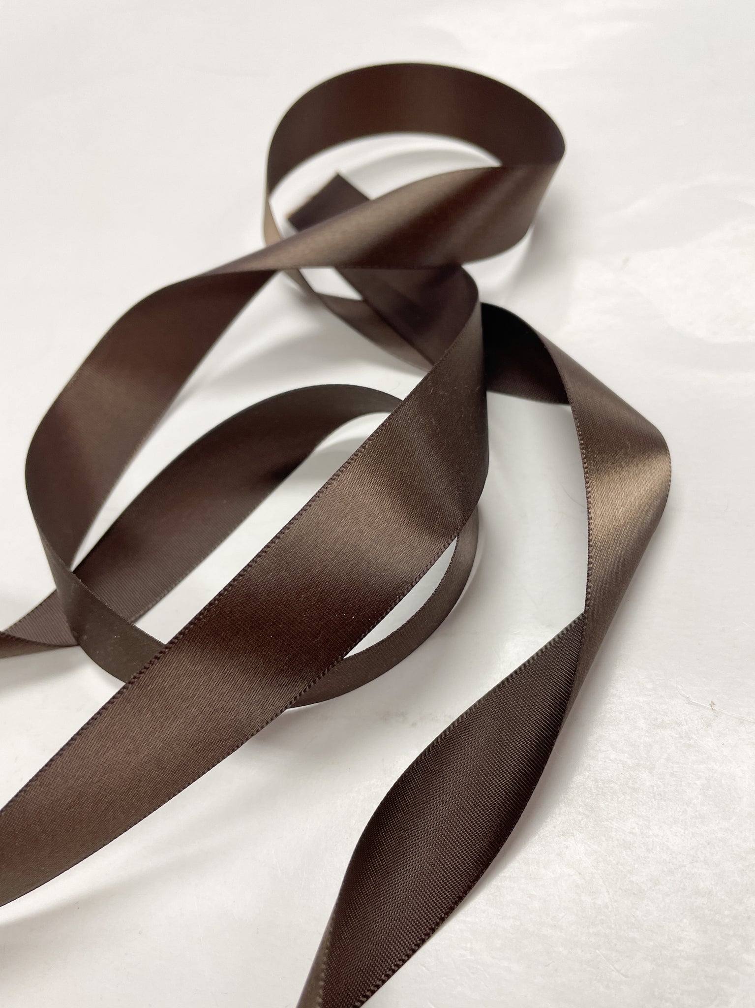11 3/8 YD Polyester Satin Ribbon - Brown