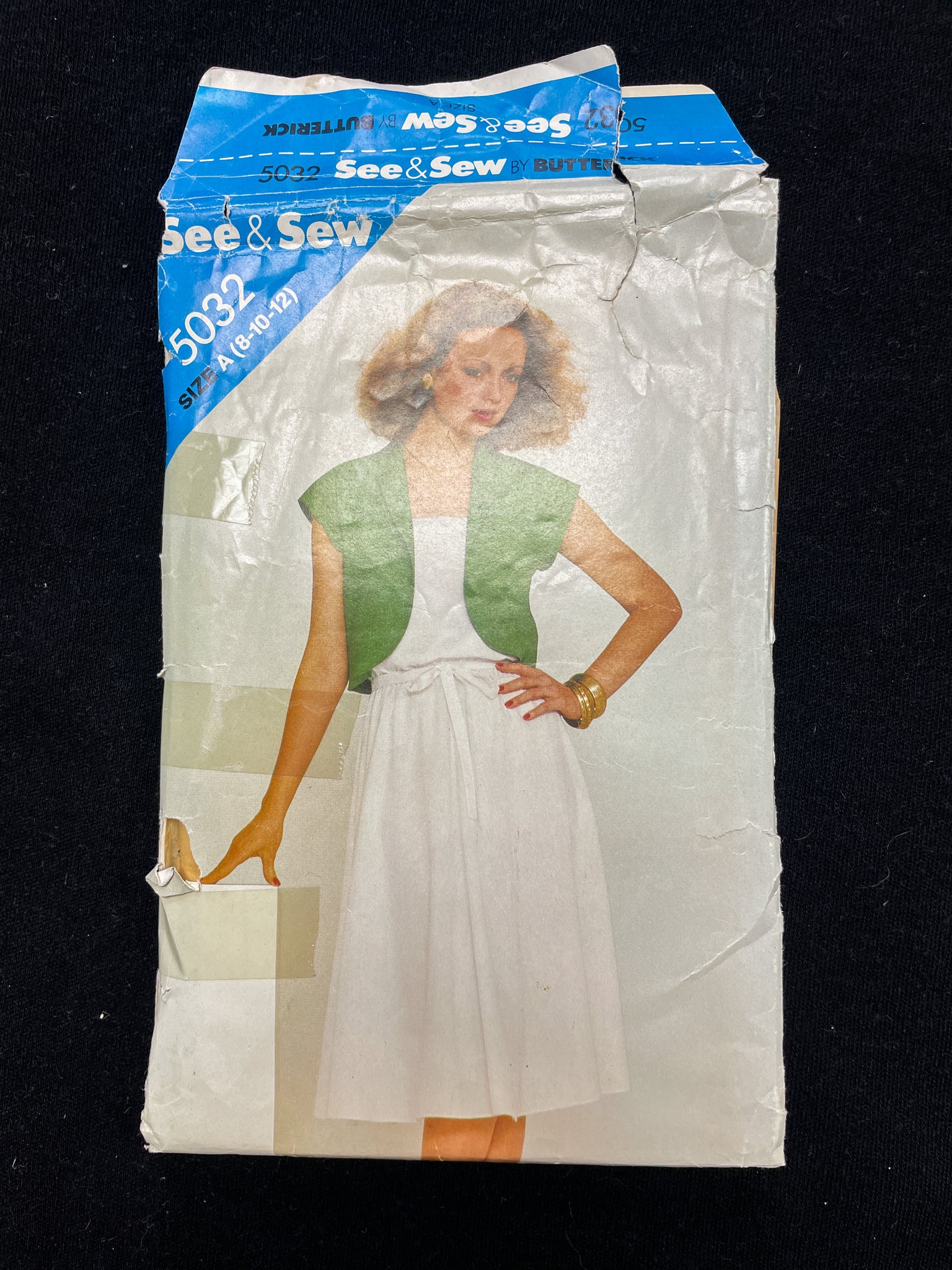 1980's See & Sew 5032 Sewing Pattern - Adult Dress, Jacket and Belt