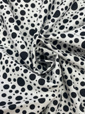 1 YD Quilting Cotton - White with Black Dots in Differnt Sizes
