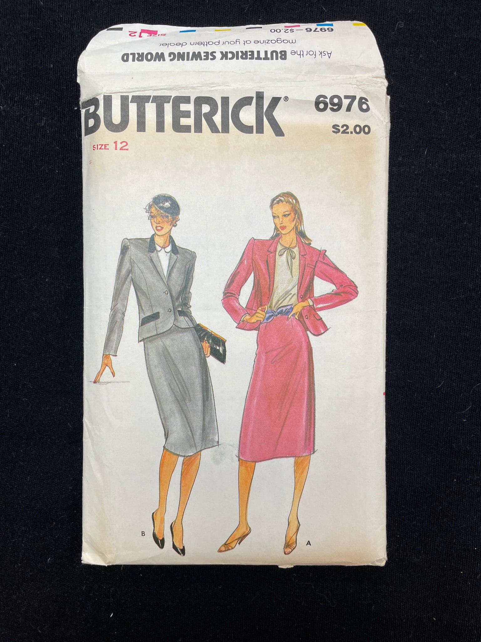1980's Butterick 6976 Sewing Pattern - Adult Jacket and Skirt