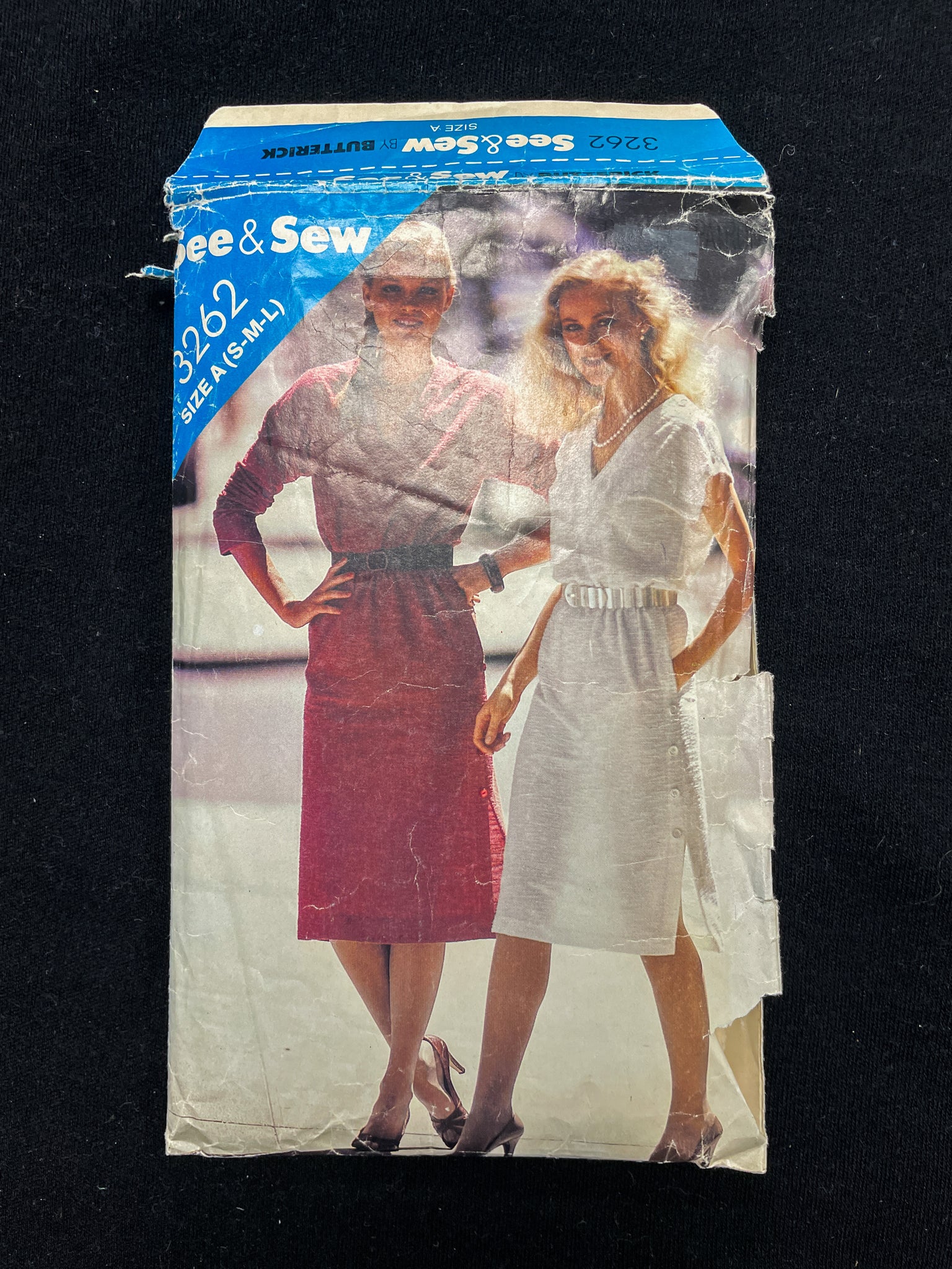 1980's See & Sew 3262 Sewing Pattern - Adult Dress