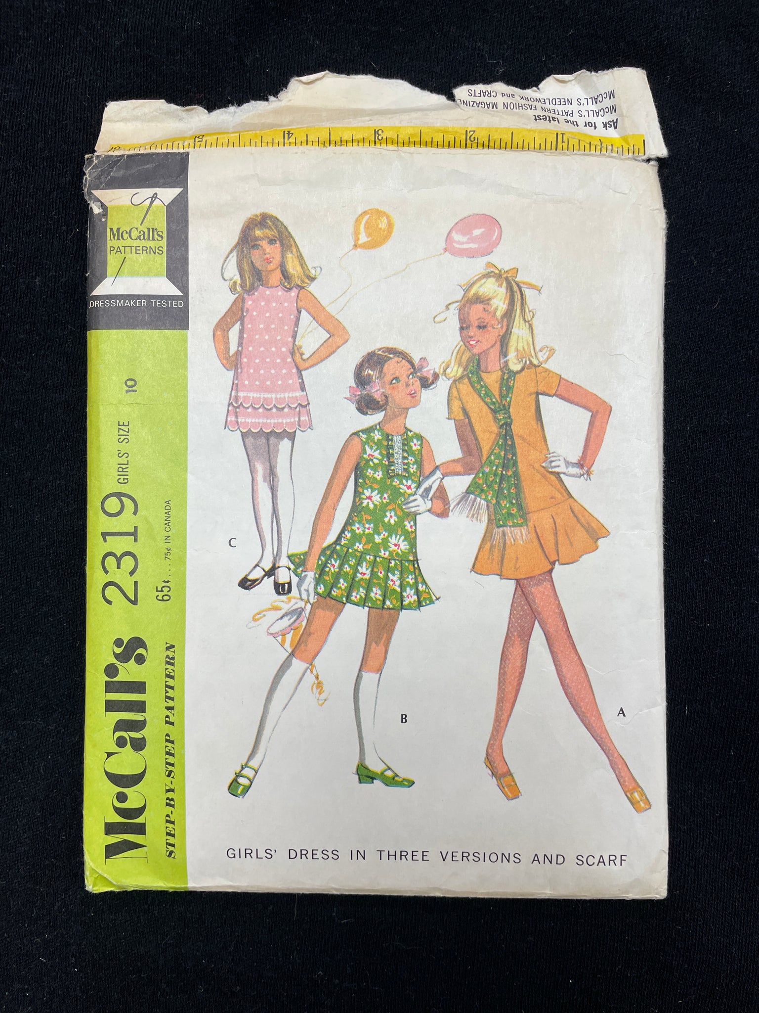 1970 McCall's 2319 Sewing Pattern - Child's Dresses