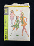 1970 McCall's 2319 Sewing Pattern - Child's Dresses