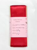 3 3/8 YD Polyester Satin Ribbon - Red