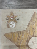 1/2 YD Quilting Cotton Panel Vintage - Stuffed Snowman