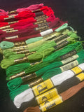 Embroidery 6-Strand Floss Bundle of 24 Hanks - Christmas Colors #2