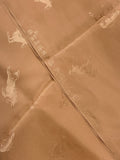 4 YD China Silk Jaquard Vintage - Warm Tan with Horses