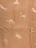 4 YD China Silk Jaquard Vintage - Warm Tan with Horses