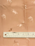 4 YD China Silk Jaquard Vintage - Warm Tan with Horses