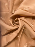 4 YD China Silk Jaquard Vintage - Warm Tan with Horses
