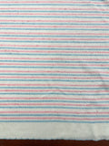 3/4+ YD Nylon Sweater Knit Stripe EXTRA WIDE Vintage - White, Pink and Blue
