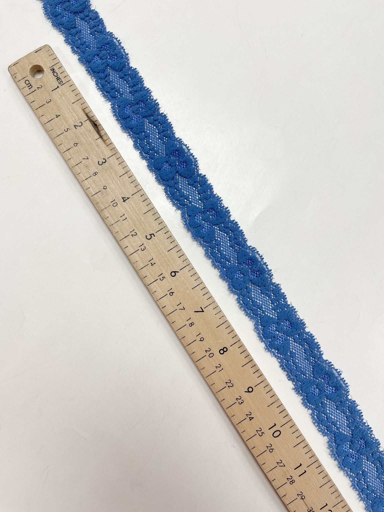 SALE 100 YD Nylon Elastic Floral Lace - Blue