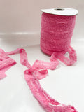 100 YD Nylon Elastic Floral Lace - Cotton Candy Pink