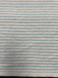 1 1/4 YD Polyester Sweater Knit - Ecru and Aqua