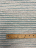 1 1/4 YD Polyester Sweater Knit - Ecru and Aqua
