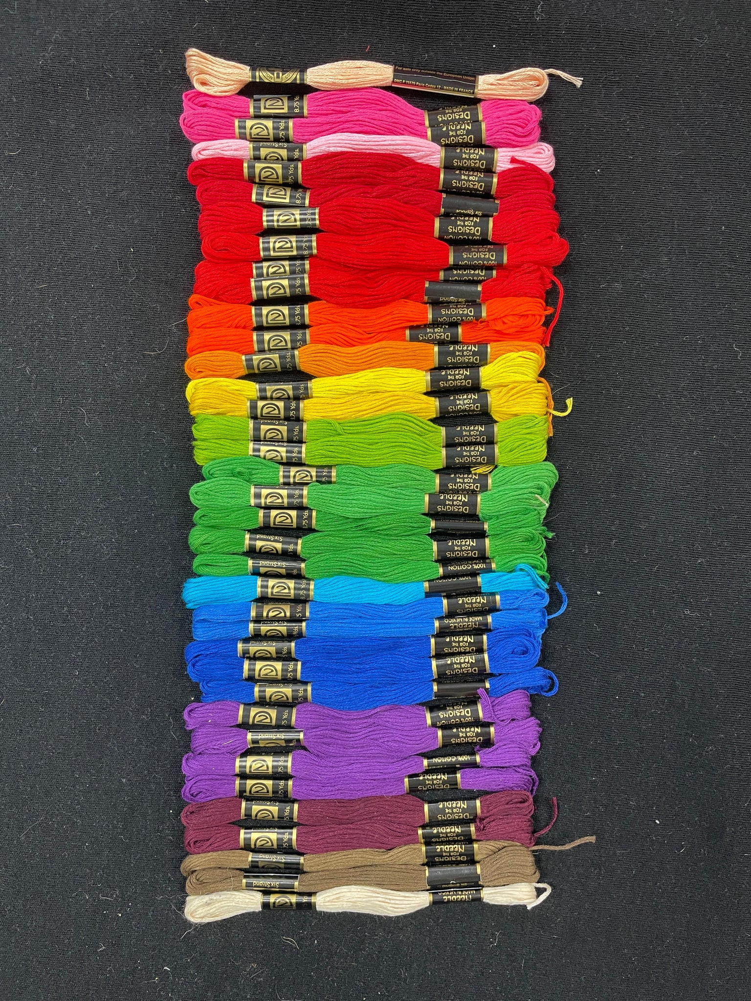 Embroidery 6-Strand Floss Bundle of 37 Hanks - Various Colors