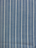 7/8 YD Cotton/Poly Yarn-Dyed Stripe Remnant - Blue and White