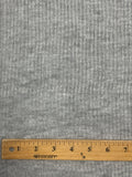 1 3/4 YD Polyester Ribbed Knit - Heather Gray