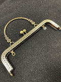 Metal Purse Frame - Antique Bronze with Handle
