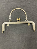 Metal Purse Frame - Antique Bronze with Handle