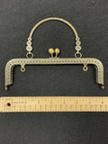 Metal Purse Frame - Antique Bronze with Handle