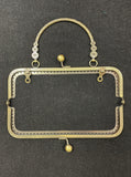 Metal Purse Frame - Antique Bronze with Handle